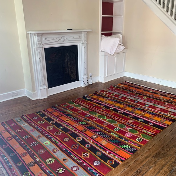 Huge 11’8” x 6’ vintage turkish kilim rug - Picture 3 of 4